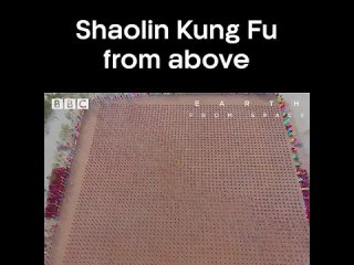 Вид сверху на хореографию шаолиньского кунг-фу