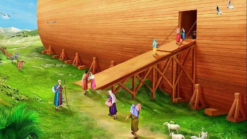 Ной 3 д. Ной строит Ковчег Ноев Ковчег. Ной Нух. Постройка Ноева ковчега картины. Ной потоп Ковчег.
