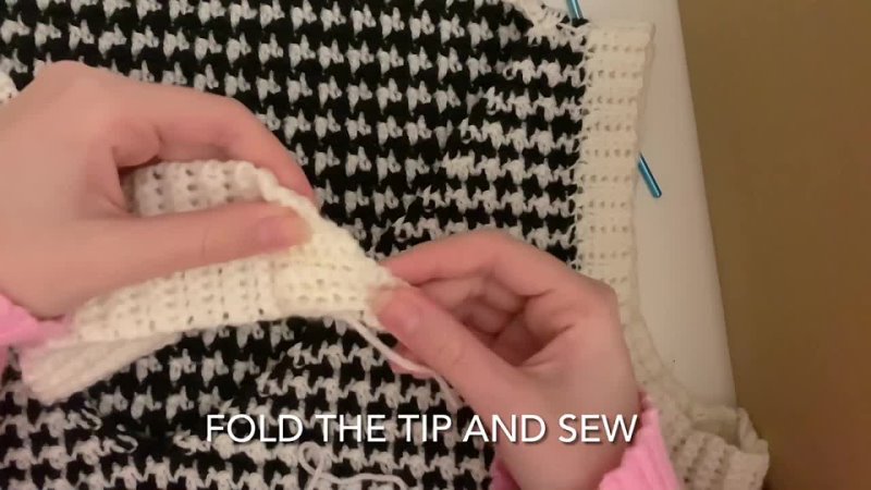 [Carla Sauve] How to make my viral pinterest houndstooth crochet sweater vest ✨