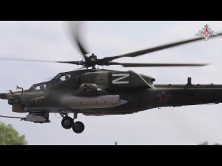 Боевая работа ударных вертолетов Ми-28Н «Ночной охотник»