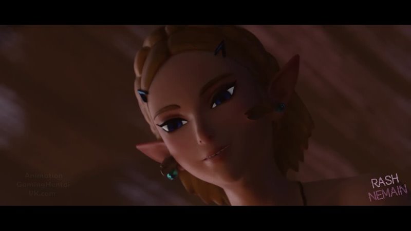 the legend of zelda Zelda Link cowgirl fuck Rash Nemain 3 D animation