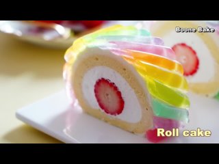 Радужный десерт / Корейский десерт / рулет радуга (Русские субтитры)