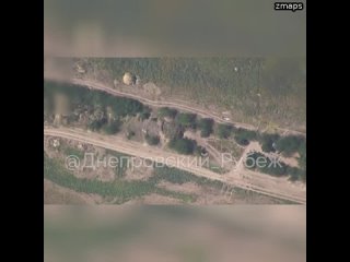 «Ланцет» уничтожает 152-мм САУ 2С3 «Акация» ВСУ в районе посёлка Приозёрное под Херсоном. @Dnepro_Ru