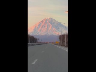 вулкан на рассвете, Камчатка Россия #горы