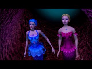 Barbie Fairytopia Mermaidia -  Nori guides Elina through the Geysers