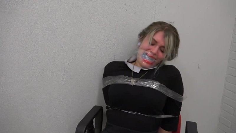 gorgeous blonde cop taped