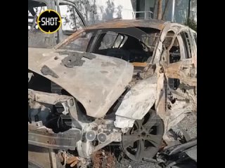 Около 10 авто сгорели и получили повреждения в Шебекино в результате обстрелов, осколками также изрешетило маршрутку