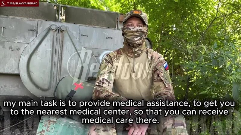 Both people and animals a military paramedic from the Sverdlovsk region provides medical assistance not only