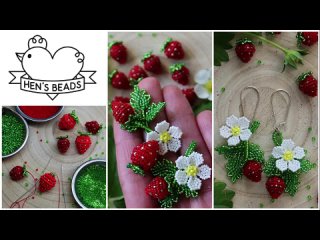 How to make STRAWBERRY from seed beads | Hen's Beads DIY Tutorial