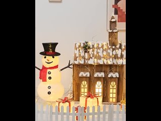 Короткий плюшевый Рождественский Снеговик из железной проволоки