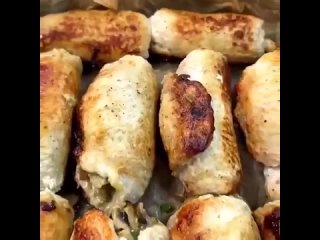 Мясные рулетики на сковороде