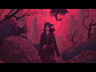 Itachi Crows Genjutsu Pixel - Живые обои на пк