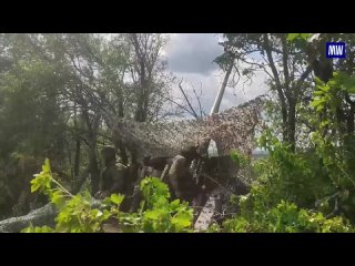 Combat work of the crews of the 152-mm towed guns Gyacinth-B