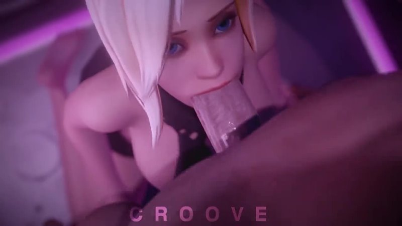 Mercy (Angela Ziegler) - blowjob; orgasm; cum eating; 3D sex porno hentai; (by @croove | @evilaudio | @miyukiva) [Overwatch 2]