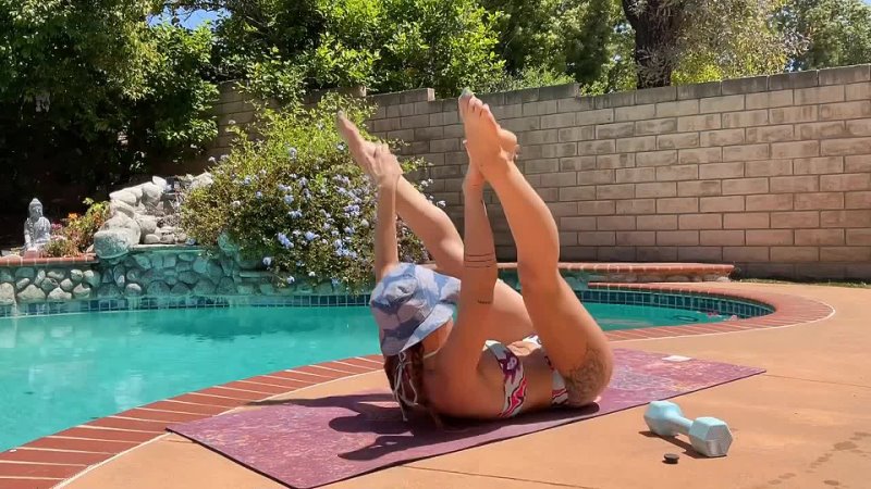 EROTIC YOGA BY THE POOL!