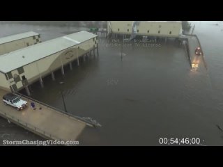 Hurricane Delta, Cameron Parish, LA, Creole, LA - HD Stock Footage - 10_9_2020