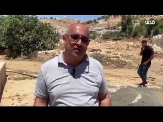 армия иСраиля, заливает бетоном водные источники, используемые палестинцами в южном Хевроне...