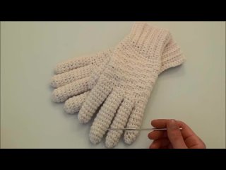 How to crochet womens gloves - video tutorial for beginners