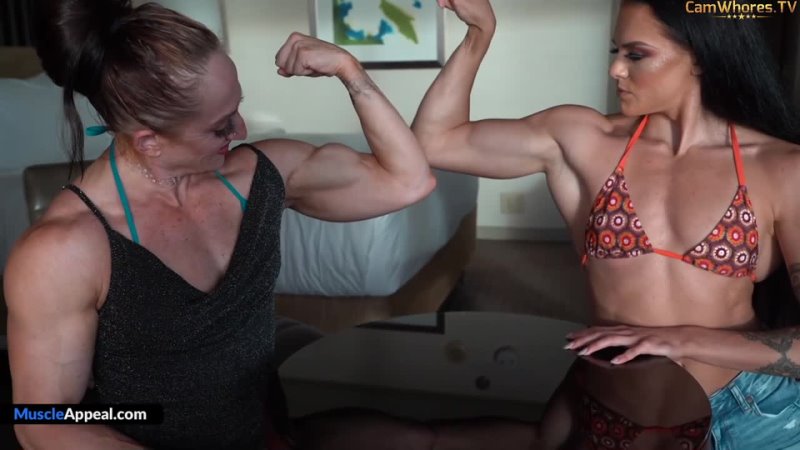 Armwrestling girl with flex