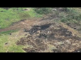 Impressive footage of the destruction of a column of Ukrainian armored vehicles