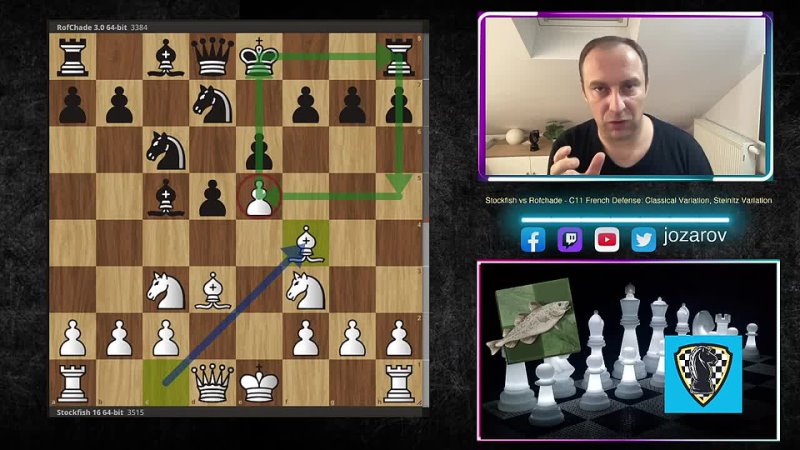 Jozarov s chess channel OMG Stockfish 16 Destroys another Top Chess Engine in only 26