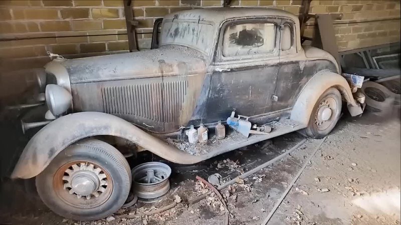 ABANDONED Barn Find 1933 DODGE BROTHERS DP Coupe first wash in 56 Years