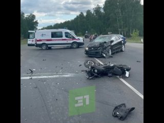 Байкер погиб по дороге в больницу. В Сосновском районе автомобилист столкнулся с мотоциклистом