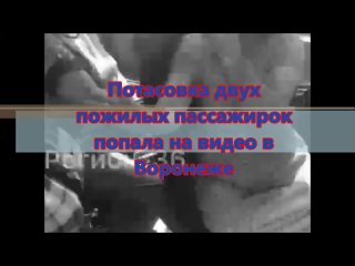 Потасовка двух пожилых пассажирок попала на видео в Воронеже