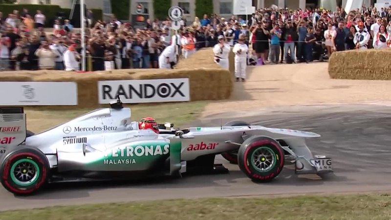 Mick behind Mercedes 1, Goodwood Festival Of