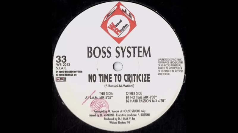 Boss System No Time To Criticize