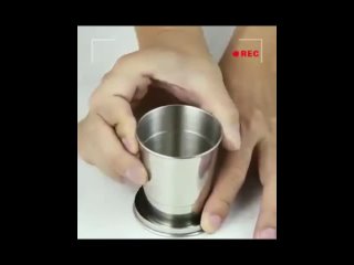 Складной стакан из нержавеющей стали для кемпинга