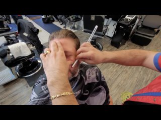 💈BEAR TRIM BARBER SHAVE by Leo in Jackson Heights, Queens, New York 🇪🇨🇺🇸 (Непреднамеренное расслабление ASMR)