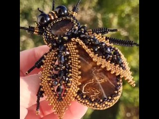 Цикада брошь из симбирцита #впродаже #n_belokon_jewelry #cicada # #animals #handmade #beadwork #брошьцикада #цикада