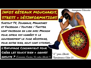 (2020)💥INFOS RÉSEAUX MOUCHARDS, STRESS & DÉSINFORMATIONS - Résistance World Fr66 Anonymous Ôchocolat