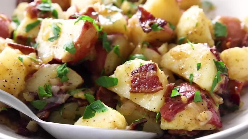 GERMAN POTATO SALAD with a warm bacon vinegar Dijon