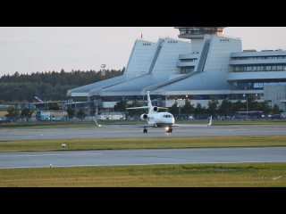 Руление и взлёт Dassault Falcon