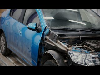 Кузовной ремонт и частичный окрас Renault Logan