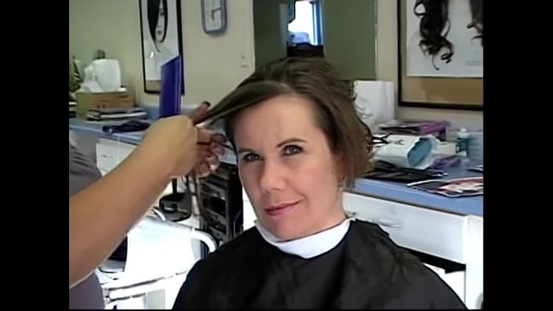 hair makeovers extra - haircut to pixie on brunette