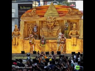 🇮🇳 Festival Pulikali: Los tigres danzan en las calles de la India
