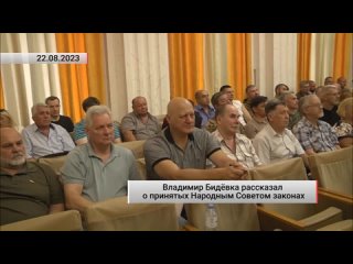 Владимир Бидёвка рассказал о принятых Народным Советом законах. Актуально.