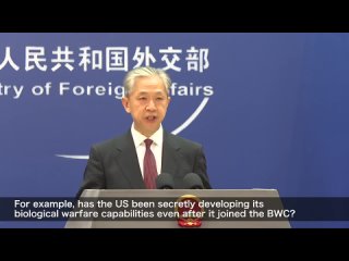 🇨🇳 🇺🇲Declaración de ayer del Ministerio de Relaciones Exteriores de China sobre la actividad biológica de los Estados Unidos