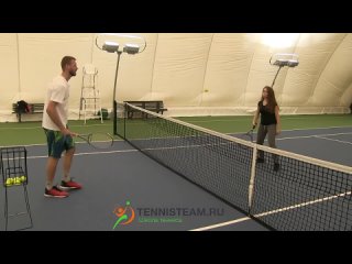[Tennis Team] Как научить друга играть в теннис без тренера  (урок с начинающим)
