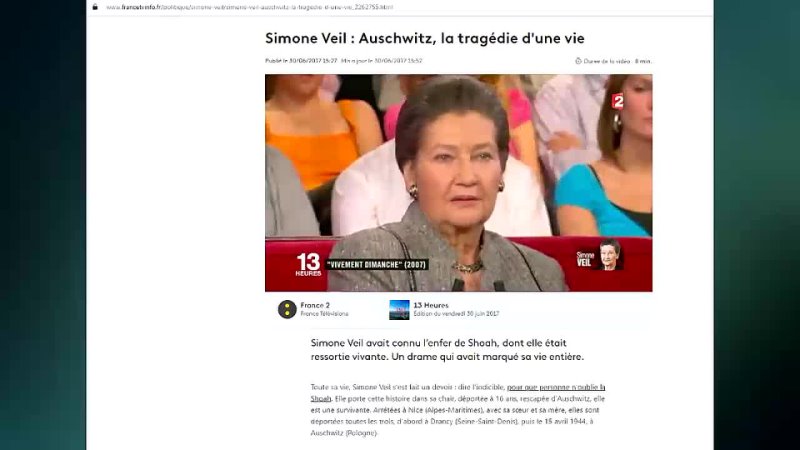 Simone Veil a menti sur La