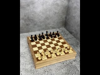 Шахматы деревянные Неваляшки самшит, 32х32 см