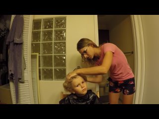 BURYKIN - Moms attempt to give her curly kid an undercut haircut ｜ Tutorial ｜ Burykin Family