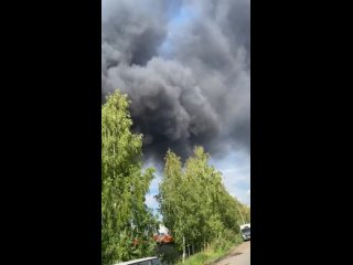 Пожар на территории нефтебазы «Ручьи»