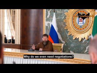 🇷🇺🇷🇺 JUST FINISH THEM OFF says Chechen leader Chadyrov, adamantly refusing the mere idea of negotiations with Kiev while mincing