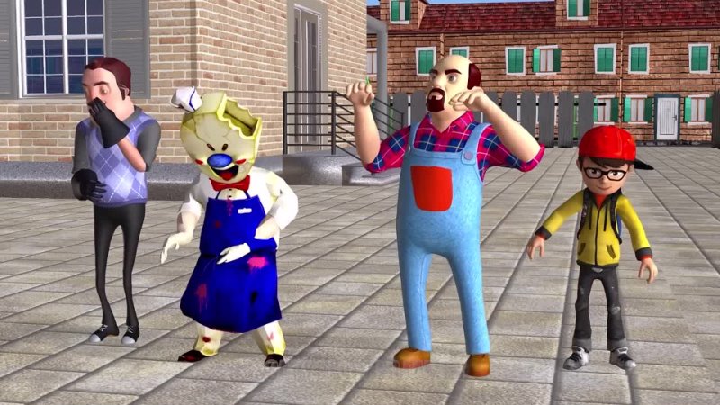 Scary Teacher 3D - NickJoker and Tani Harley Quinn Troll Miss T and Hello Neighbor with Yellow Bee