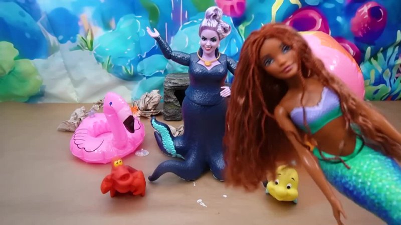 Fizzy Helps Disneys Little Mermaid Ariel With Ursula, Three Eye Slime Bottles Fun Videos For