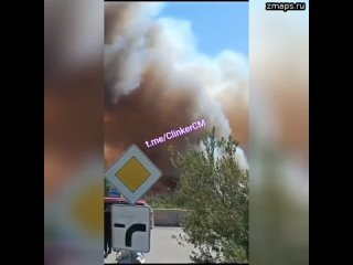 ️Мощный лесной пожар на хорватском острове Чиово.